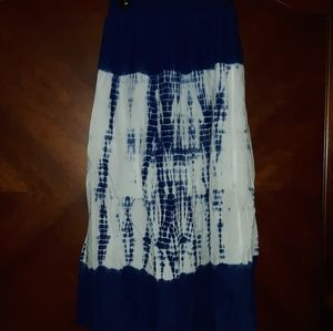 Size medium floor length blue skirt